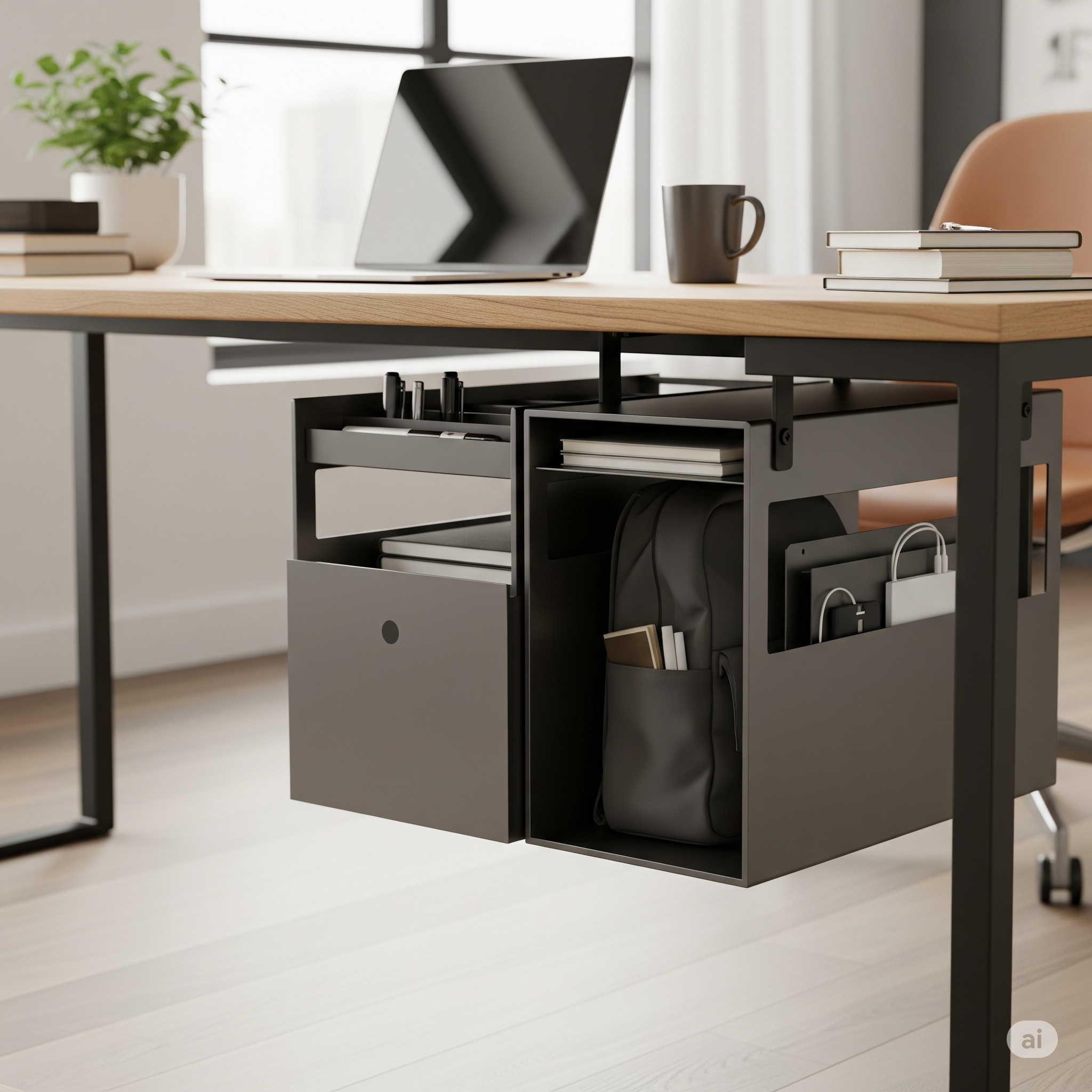 under desk storage